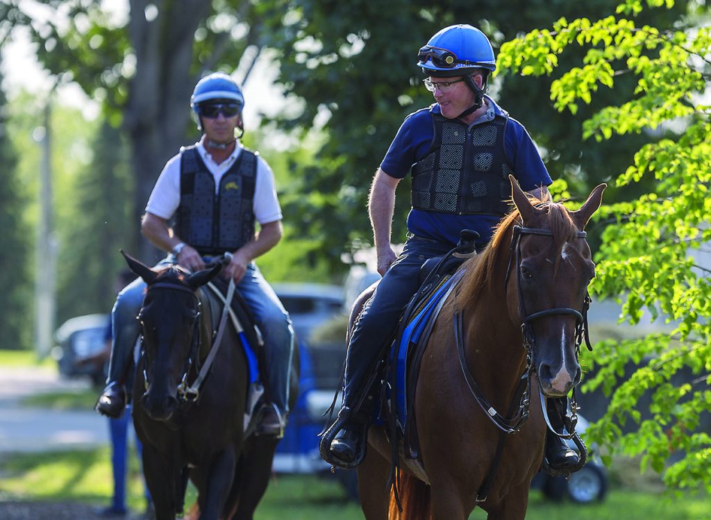 Brendan Walsh leads rider on horse